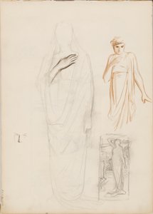 Aino Ackté come Alcestis, bozzetto da Albert Edelfelt