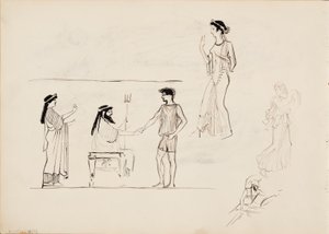 Antiche figure maschili e femminili da Albert Edelfelt