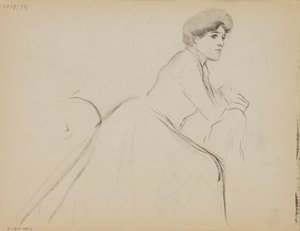Donna seduta, profilo da Albert Edelfelt