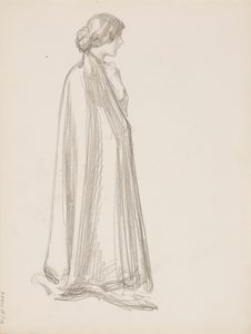 Donna con mantello da Albert Edelfelt