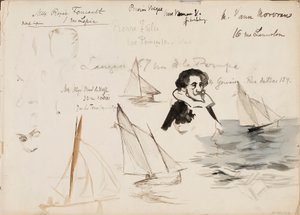 Barche a vela e personaggi da Albert Edelfelt