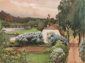La casa del caposquadra nella tenuta di Saari da Albert Edelfelt