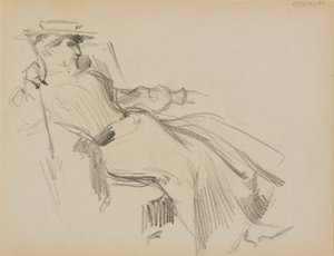 Donna seduta da Albert Edelfelt
