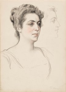 Schizzo per un ritratto di donna da Albert Edelfelt