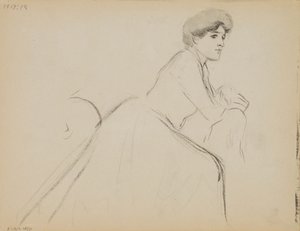 Donna seduta, profilo da Albert Edelfelt