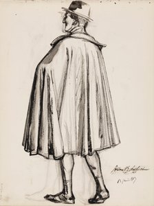 Uomo in mantello da Albert Edelfelt