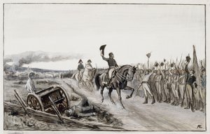 Von Döbeln che saluta le sue truppe, tratto dalla poesia numero quindici “Stolt” (disegno originale per “Le avventure del guardiamarina Stål”) da Albert Edelfelt