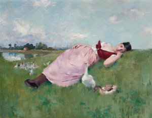 La ragazza delle oche da Albert Emile Artigue
