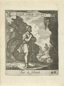 Uomo vicino a una grotta (Emblemi d