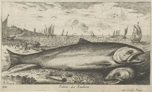 Due salmoni sulla spiaggia da Albert Flamen