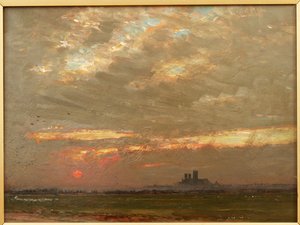 Cattedrale di Lincoln al tramonto, 1912 da Albert Goodwin