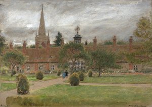 Long Alley Almshouses, Abingdon da Albert Goodwin