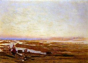 Bassa marea sulla costa meridionale, vicino a Brighton da Albert Goodwin