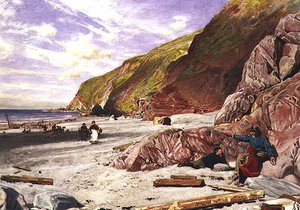 Lynmouth, Devon, la storia del naufragio da Albert Goodwin