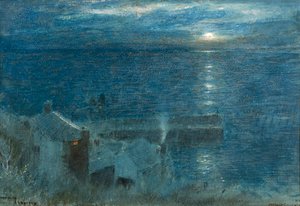 Alba lunare a Clovelly da Albert Goodwin