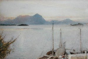 Alba da Baveno, Lago Maggiore da Albert Goodwin