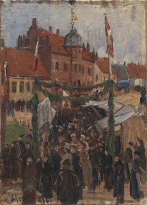 Mercato sulla Piazza di Stege da Albert Gottschalk