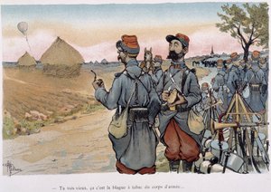 Aerostazione militare - in "Album militare" di Albert Guillaume (1873-1942), ca. 1900