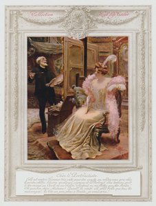 Belle Epoque Parigi, Signora alla moda che fa dipingere il suo ritratto da Albert Guillaume