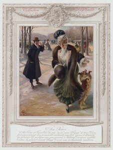 Belle Epoque Parigi, Signora alla moda nel Bois de Boulogne da Albert Guillaume
