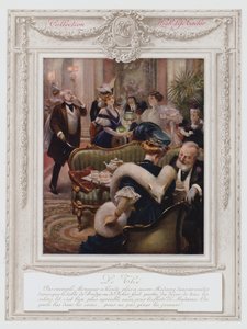 Belle Epoque Parigi, Signora alla moda che prende il tè
