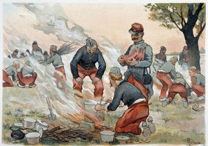 La Popote - in "Album militare" di Albert Guillaume (1873-1942), ca. 1900 da Albert Guillaume