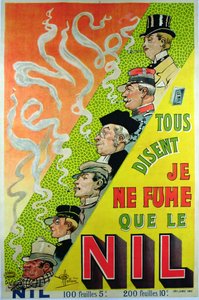 Poster pubblicitario del marchio di sigarette, Le Nil