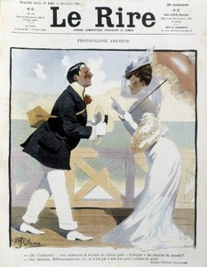 Il fotografo dilettante - disegno di Albert Guillaume (1873-1942) in "Le Rire" da Albert Guillaume
