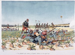 Sotto il fuoco del nemico - in "Album militare" di Albert Guillaume (1873-1942), ca. 1900 da Albert Guillaume