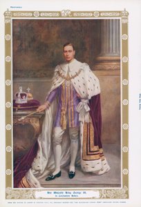 Re Giorgio VI nei suoi abiti di incoronazione da Albert Henry (after) Collings