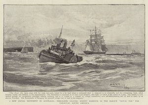 Un nuovo movimento sociale in Australia, emigranti che lasciano il porto di Sydney sulla barca Royal Tar per il Paraguay, Sud America