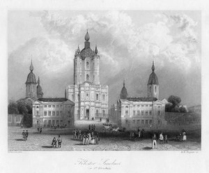 Monastero Smolnoi, vicino a San Pietroburgo, Russia, c1840