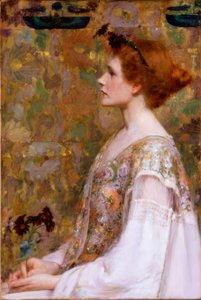 Donna dai capelli rossi da Albert Herter