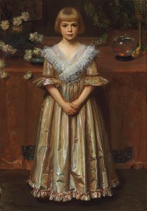 Ragazza con una boccia di pesci rossi da Albert Herter