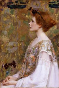 Donna con capelli rossi da Albert Herter