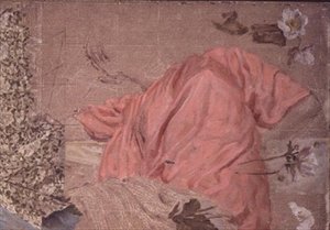 Studio di una figura drappeggiata e fiori da Albert Joseph Moore