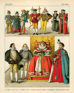 Costume inglese 1550-1600 da Albert Kretschmer