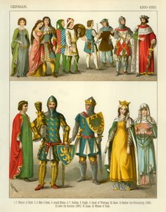 Costume tedesco 1300-1350 da Albert Kretschmer