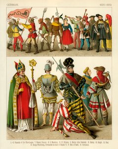 Costume tedesco 1550-1600 da Albert Kretschmer