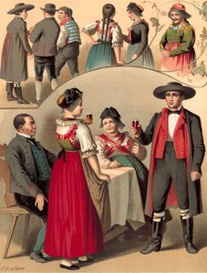 Costume tedesco, Baden, Schapbach e Kinzigthal da Albert Kretschmer
