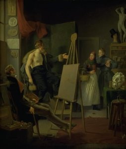 Una ragazza che vende frutta nello studio di un artista da Albert Küchler