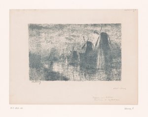 Mulini sulla Schie vicino a Rotterdam da Albert Marie Lebourg