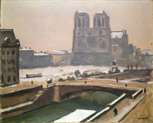 Notre-Dame nella neve