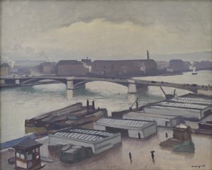 Quai de Paris a Rouen. Tempo piovoso