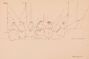 Sei donne su un molo da Albert Marquet
