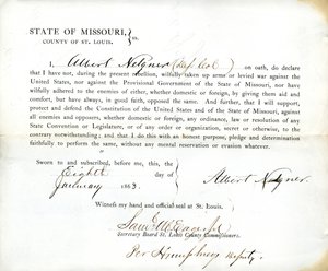 Giuramento di fedeltà di Albert Nelgner del Missouri, Contea di St. Louis da Albert Nelgner