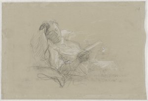 Persona sdraiata a letto da Albert  Neuhuys