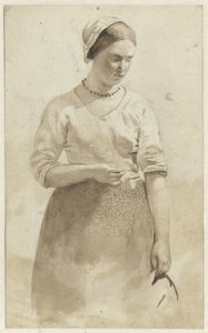 Giovane donna in piedi