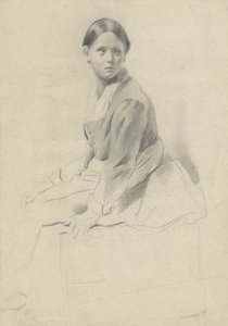 Giovane donna seduta da Albert  Neuhuys