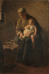 Una madre con il suo bambino